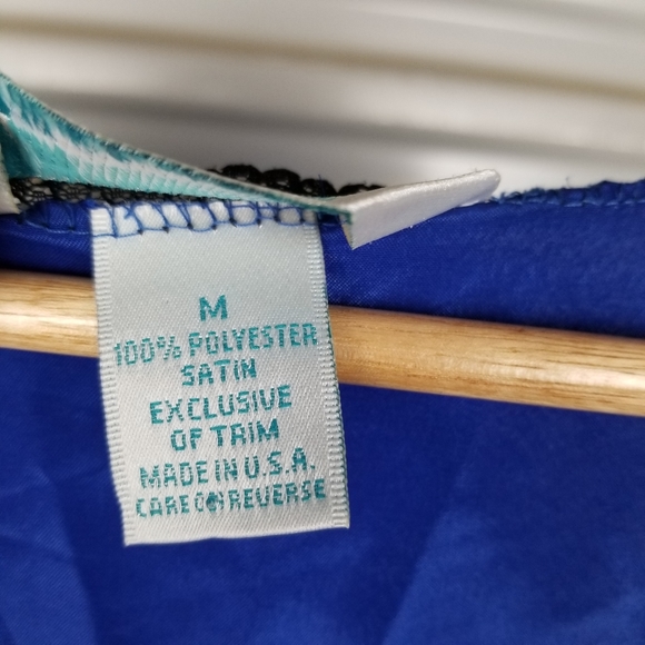 Vintage Cobalf Set Robe and Slip 2 piece Medium - Picture 8 of 8